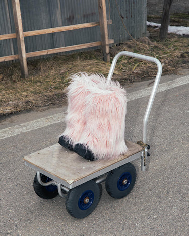 Faux Fur boot covers Pink Fluffy