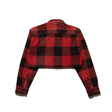 Reworked Cropped Flannel Shirt