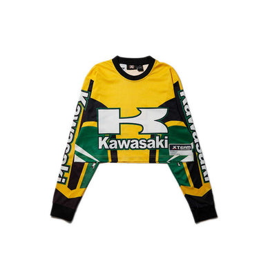 Kawasaki Rework Cropped Moto Jersey front view