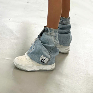 Reworked Reworked Calvin Klein Denim Boot Cover Light Wash