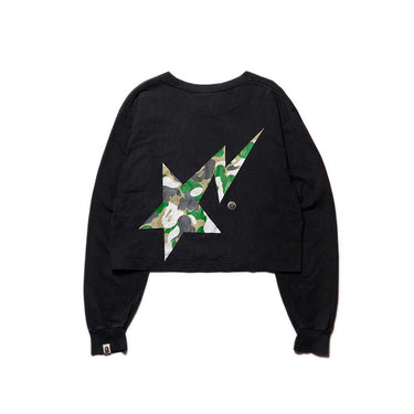 APE Rework vintage Cropped Long Sleeve T-Shirt