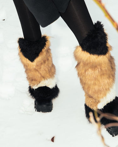 Faux Fur Leg Warmers Multi Color Fluffy