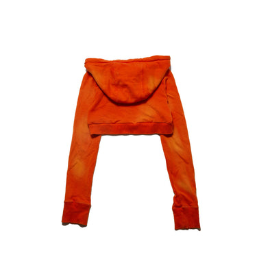 Orange sunset Cropped Zip Hoodie