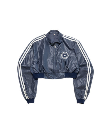 Mercedes-Benz Reworked Cropped Track Jacket | Navy front view