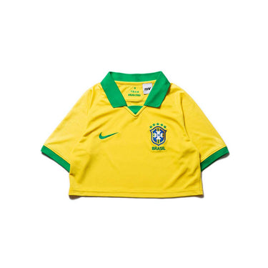 Reworked Brazil Soccer Cropped Jersey front view