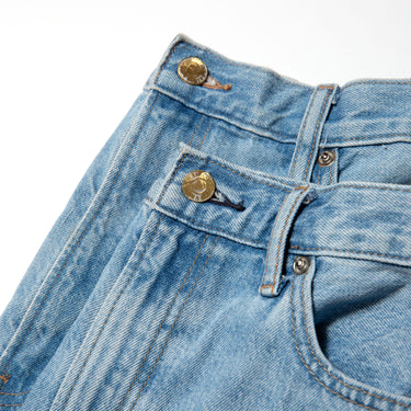 Rework Levi’s Denim Boot Covers Distressed Light Wash