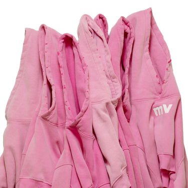 mv Logo Cropped Pink Hoodie