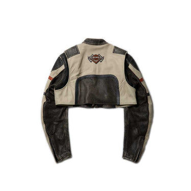 Reworked Vintage Harley-Davidson Cropped Racing Jacket