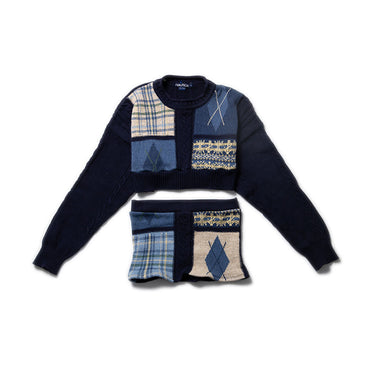 Nautica Rework Patchwork Cropped Knit