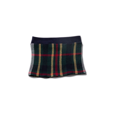 Tartan Plaid Knit mini Skirt