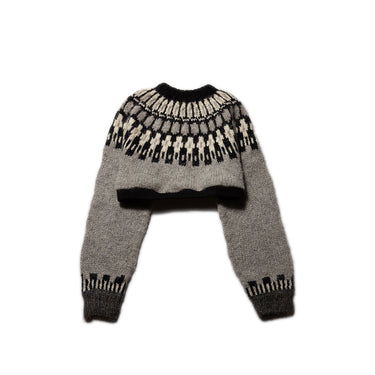 Rework Nordic Cropped Knit Grey