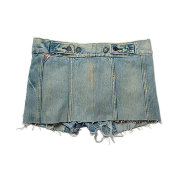 Reworked Denim Mini Skirt