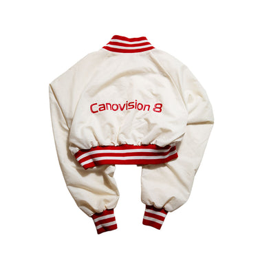 Reworked Cropped Canon Logo Varsity Jacket
