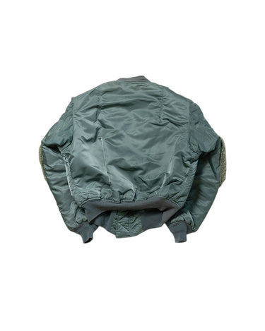 MA-1 Bomber Jacket with Mouton Patches | Reworked Green
