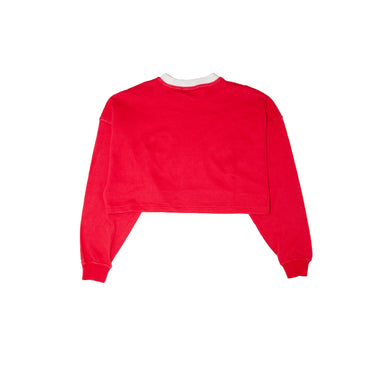 Vintage Christian Dior Cropped Sweatshirt Red White Logo