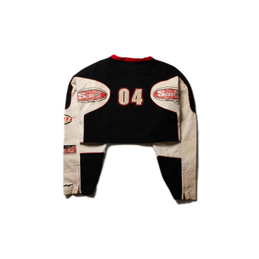 Schott Racing Jacket Cropped Black White Rework Tokyo