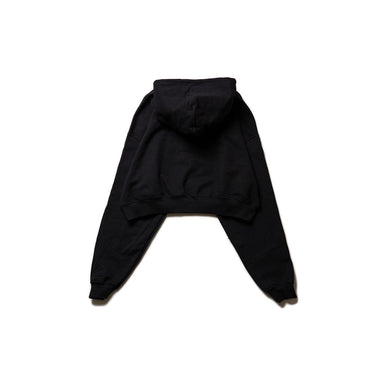 Rework Aphex Twin Cropped Hoodie – Black Graphic Sweatshirt