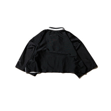 Rework Nike Cropped Jersey Top – Black Vintage Logo Shirt