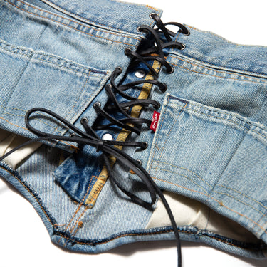 Vintage Levi’s Denim Corset Top Lace Up Reworked