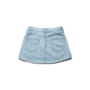 Light Blue rework  Denim micro Mini Skirt