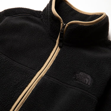 The North Face Rework Cropped Fleece Jacket Black Vintage Outdoor