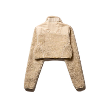 Patagonia Rework Cropped Fleece Jacket Beige Retro