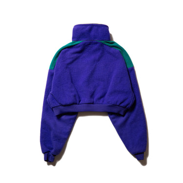 Vintage Columbia Cropped Fleece Jacket Purple Green Colorblock