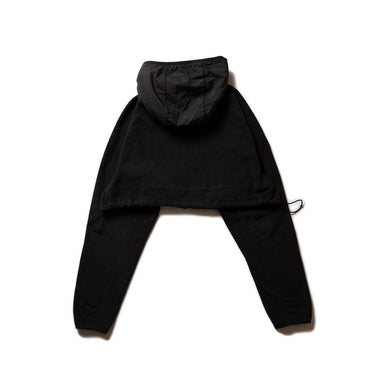 Nike Cropped Hoodie Jacket Black Minimal Zip Up