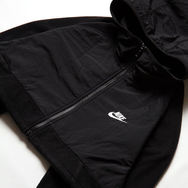 Nike Cropped Hoodie Jacket Black Minimal Zip Up