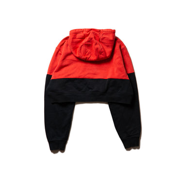Nike Cropped Hoodie Red Black Big Logo
