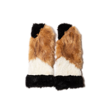 Faux Fur Leg Warmers Multi Color Fluffy