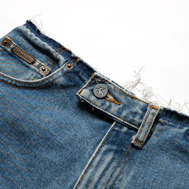 Calvin Klein rework Denim micro Mini Skirt Low Rise