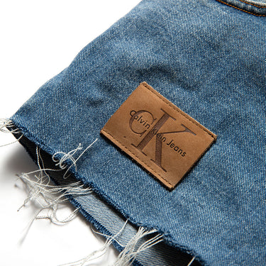 Calvin Klein rework Denim micro Mini Skirt Low Rise