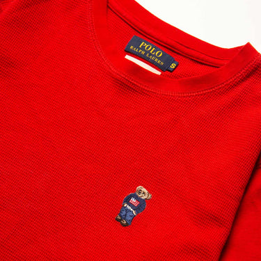 Polo Ralph Lauren Cropped Sweatshirt | Red Bear Logo Vintage